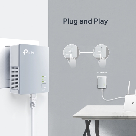 Адаптер 2шт. x AV600 Nano Powerline TP-LINK TL-PA4010KIT 1p 500Мб/с купить по самой низкой цене