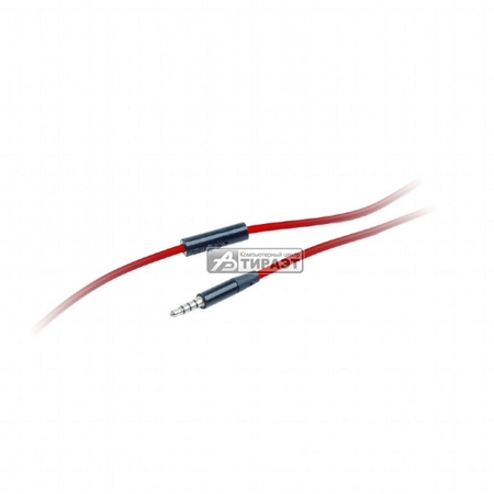 Наушники с микрофоном Gembird MHS-LAX-B (20-20000Hz, 32Ohm, 1.5м, 3.5mm 4-pin combo-jack) black/red купить по самой низкой цене