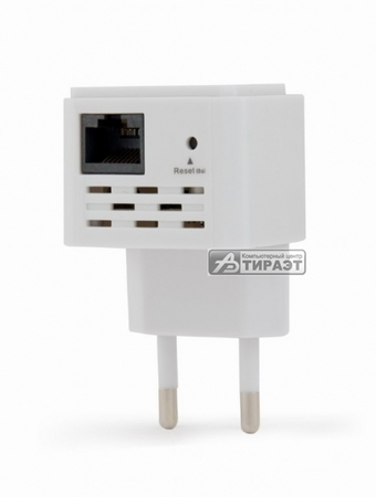 Усилитель беспровод.сигнала (репитор) GEMBIRD (WNP-RP300-03) 1p*10/100M(RJ45), 802.11b/g/n 2.4GHz/300Mbps, WHT купить по самой низкой цене
