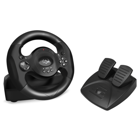 Руль SVEN GC-W300 (9" Рул.колесо+2 педали, USB, виброотдача, 2оси/8позиц/10кнопок) black/red купить по самой низкой цене