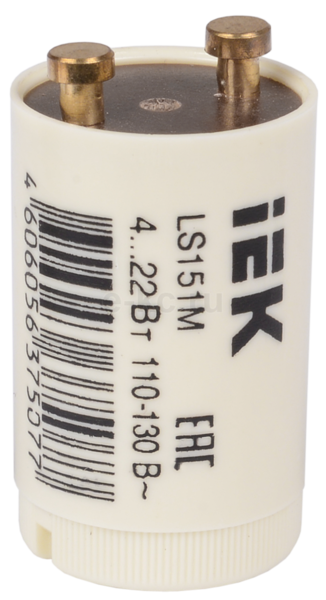 Стартер LS151M 4...22Вт 110-130В IEK LLD151-LS-22 Стартер LS151M 4...22Вт 110-130В IEK LLD151-LS-22 купить по самой низкой цене