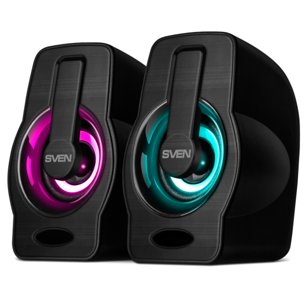 Акустика SVEN 255 2.0 (2x3W, 100-20000Hz, питание USB/DC 5V, RGB подсветка) black, ABS-пластик Акустика SVEN 255 2.0 (2x3W, 100-20000Hz, питание USB/DC 5V, RGB подсветка) black, ABS-пластик купить по самой низкой цене