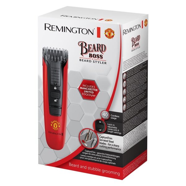 Триммер Remington Manchester United (MB4128)  для стрижки бороды и усов, аккумулятор   (Black/Red) Триммер Remington Manchester United (MB4128)  для стрижки бороды и усов, аккумулятор   (Black/Red) купить по самой низкой цене