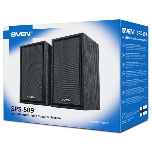 Акустика SVEN SPS-509 2.0 (2x3W, USB/DC 5V, MDF, 100-20000Гц) black Акустика SVEN SPS-509 2.0 (2x3W, USB/DC 5V, MDF, 100-20000Гц) black купить по самой низкой цене