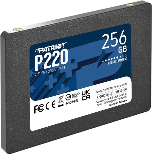 SSD 256Гб, SATA3/2.5'/7mm Patriot  P220 (P220S256G25) TBW 120Tb, R/W 550/490Мб/с SSD 256Гб, SATA3/2.5'/7mm Patriot  P220 (P220S256G25) TBW 120Tb, R/W 550/490Мб/с купить по самой низкой цене