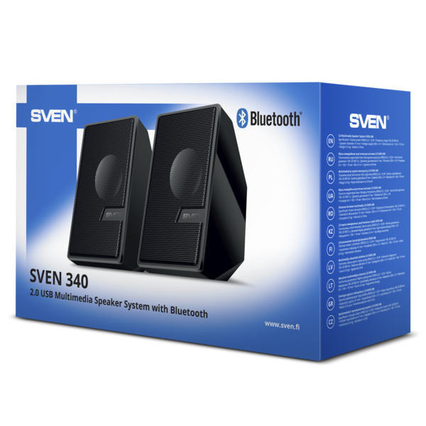 Акустика SVEN 340 2.0 (2x3W) Bluetooth, Black Акустика SVEN 340 2.0 (2x3W) Bluetooth, Black купить по самой низкой цене