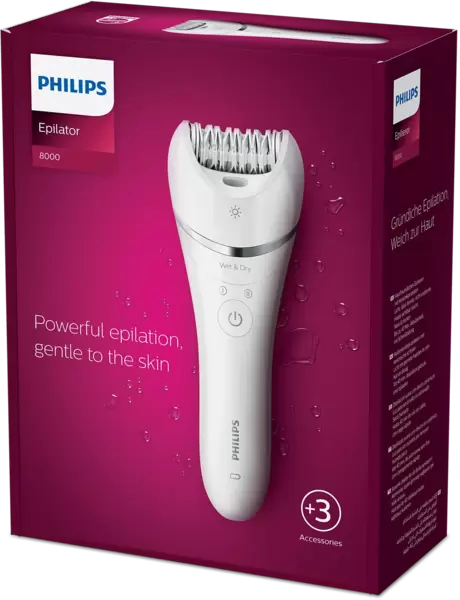 Эпилятор Philips Series 8000 (BRE700/00) 2 скор.работы, питание ак.Li-Ion, для влажной и сухой эпиляции Эпилятор Philips Series 8000 (BRE700/00) 2 скор.работы, питание ак.Li-Ion, для влажной и сухой эпиляции купить по самой низкой цене
