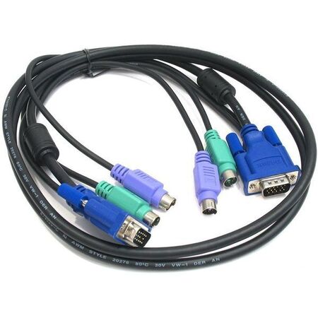 Кабель для KVM переключ. (PS/2+PS/2+VGA15M, 5м,) D-Link (DKVM-CB5) купить по самой низкой цене
