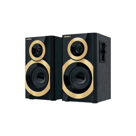 Акустика SVEN SPS-619 GOLD 2.0 (2x10W,MDF,70-22000Гц) black/gold купить по самой низкой цене