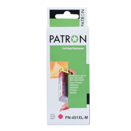 Картридж совм. Canon CLI-451XLM Magenta (Patron) iP7240,MG5440/6340 купить по самой низкой цене