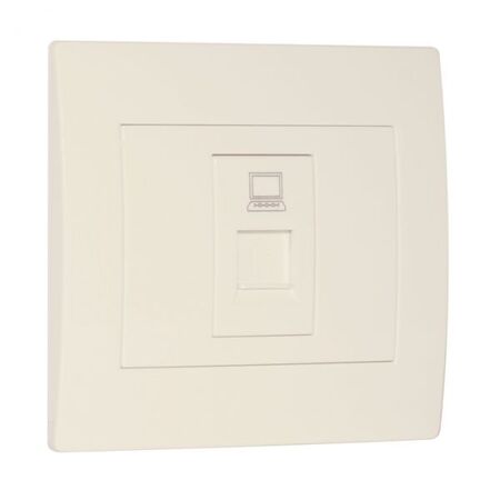 RJ-45 розетка внутренняя SVEN SE-128 1порт,шторка (Ivory) купить по самой низкой цене