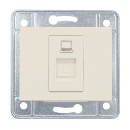 RJ-45 розетка внутренняя SVEN SE-128 1порт,шторка (Ivory) купить по самой низкой цене