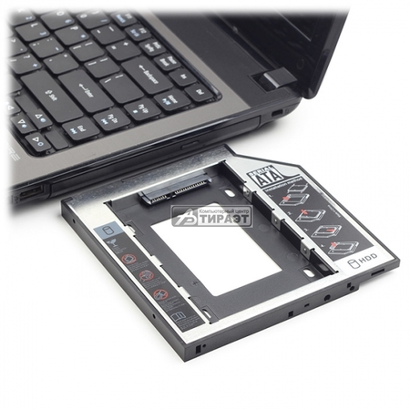 Адаптер для HDD 2.5' в 5.25' отсек корпуса ноутбука (MF-95-01) 9мм купить по самой низкой цене