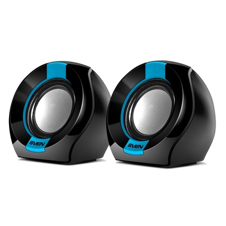 Акустика SVEN 150 2.0 (2x2.5W,USB питание)black/blue, ABS-пластик купить по самой низкой цене