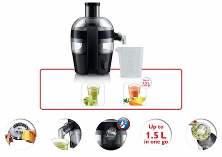 Соковыжималка Philips HR1832/02 (500Вт,пластик,1 скорость) купить по самой низкой цене