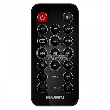 Акустика SVEN SPS-721 2.0 (2x25W,Bluetooth,USB/SD,Д/У) black купить по самой низкой цене