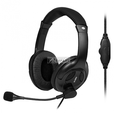 Наушники с микрофоном SVEN AP-675MV (разъем 3pin/3,5мм) black купить по самой низкой цене