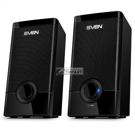 Акустика SVEN 318  2.0 (2x2.5W,100-23000,USB питание) black,ABS купить по самой низкой цене