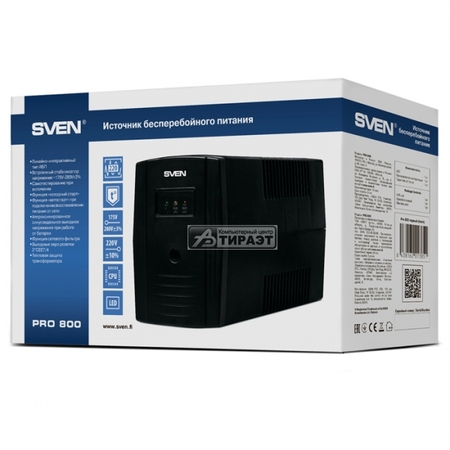 Блок UPS 800VA SVEN Power System Pro 800 вых.2хCEE7/4 купить по самой низкой цене