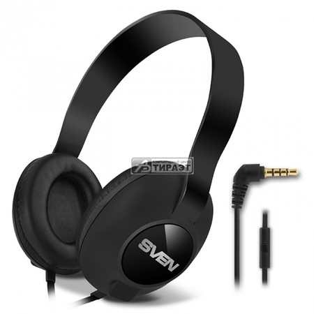 Наушники с микрофоном SVEN AP-310M (разъем 4pin/3,5мм) black купить по самой низкой цене