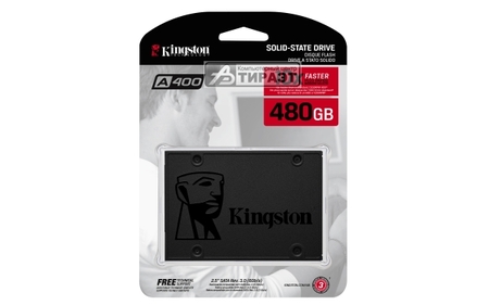 SSD 480Гб,SATA3,Kingston SSDNow A400,2.5',TLC (SA400S37/480G) 500/450 Mb/s купить по самой низкой цене