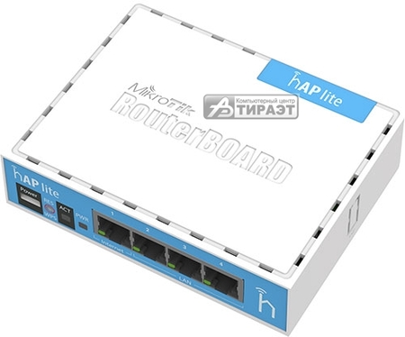 Маршрутизатор MikroTik RB941-2nD (3p 10/100+WAN,802.11b/g/n,2.4ГГц) купить по самой низкой цене