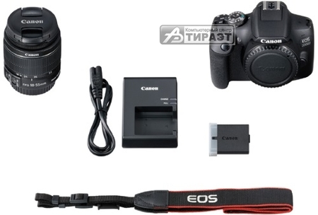 Фотокамера CANON EOS-2000D EOS EF-S 18-55 IS II (24.1Mp,OIS) 2728C008AA купить по самой низкой цене