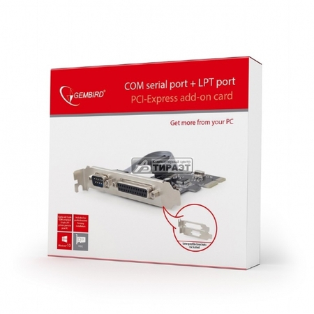 Адаптер для подключения 1*COM+1*LPT портов  в PCI-Express слот (PEX-COMLPT-01) купить по самой низкой цене