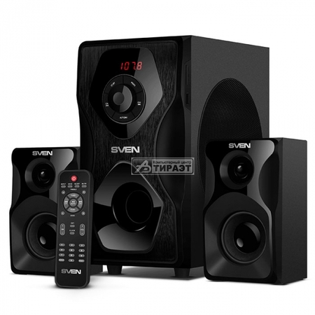 Акустика SVEN MS-2055 2.1(2x12.5+30W,Bluetooth,USB/SD,FM,Д/У) blk купить по самой низкой цене