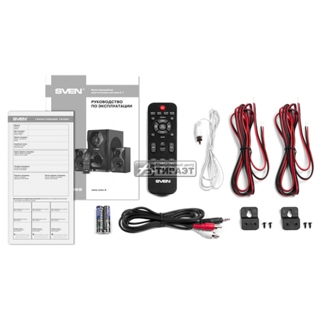 Акустика SVEN MS-2055 2.1(2x12.5+30W,Bluetooth,USB/SD,FM,Д/У) blk купить по самой низкой цене