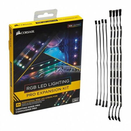 Подсветки для корпуса Corsair Lighting RGB LED PRO Expansion Kit (CL-8930002) 4*41см RGB-LED полосы купить по самой низкой цене
