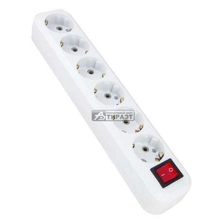 Блок на 6 розетки без кабеля, с заземлением и выключателем BELLIGHT max 3кВт, max 250В, 16А, белый купить по самой низкой цене