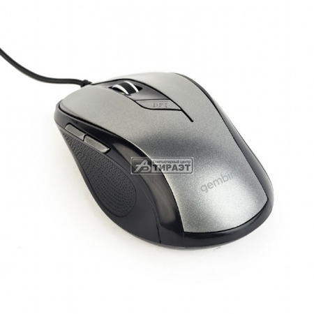 Мышь Gembird MUS-6B-01-BG USB, 6кн., 400-800-1200-1600DPI, black/silver купить по самой низкой цене