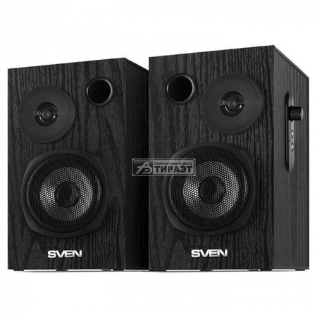 Акустика SVEN SPS-580 2.0 (2x9W, 70-20000Hz, MDF, разъемы для подкл.наушников и микроф.) black купить по самой низкой цене