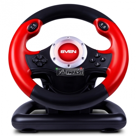 Руль SVEN GC-W400 (9' Рул.колесо+2 педали, USB, виброотдача, 2оси/8позиц/10кнопок) black/red купить по самой низкой цене