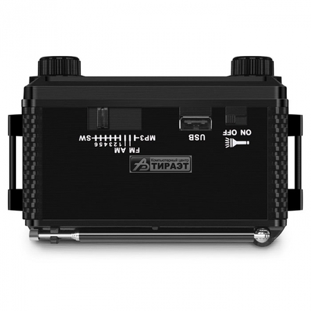 Радиоприемник SVEN SRP-355 Black (FM/AM/SW 1-6 диапозон, USB/mSD, 3Вт, 150-20000Гц, аккум/DC 4,5V) + ФОНАРИК купить по самой низкой цене