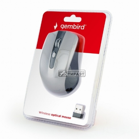 Мышь Gembird MUSW-4B-04-BG Wireless USB, 4кн., 800-1200-1600DPI, black/grey купить по самой низкой цене