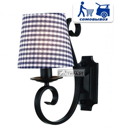 Бра BENETTI Classic Riccioli (CLS-008-8087-01/C) max 1*40Вт, E14, IP20, Black, плафон ткань, без выключателя купить по самой низкой цене