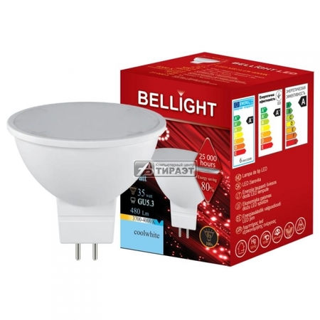 Лампа светодиодная BELLIGHT MR16, 12V, 6Вт, 4000K, GU5.3 купить по самой низкой цене