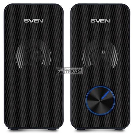 Акустика SVEN 335 2.0 (2x3W, DC 5V/USB питание) black,  ABS-пласт. купить по самой низкой цене