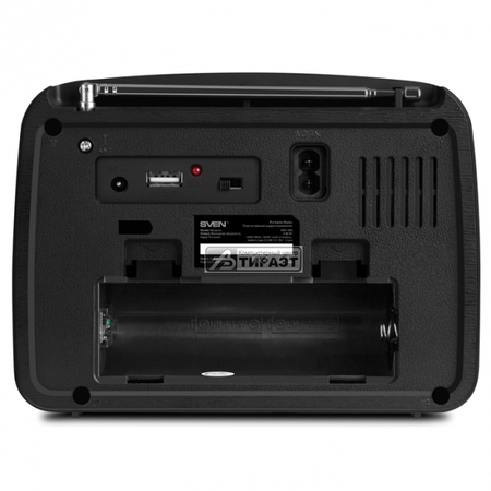 Радиоприемник SVEN SRP-555 Black (FM/AM/SW, USB/mSD/SD, 3Вт, 150-20000Гц, аккум/DC 6V) купить по самой низкой цене