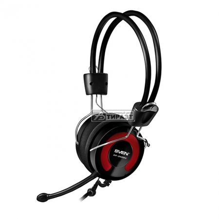 Наушники с микрофоном SVEN AP-545MV (20-20000Гц, разъем 2*3pin/3,5мм, 2.2м) blk/red купить по самой низкой цене