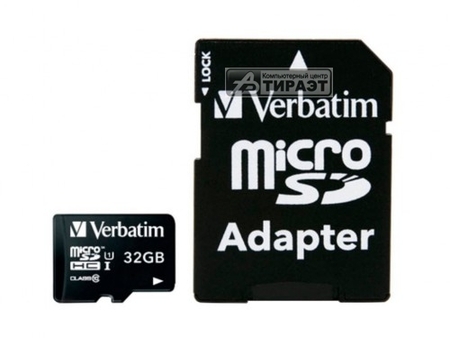 microSDHC CARD 32Gb VERBATIM Premium (44083) Cl.10, UHS-I (U1, V10), Read 90Mb/s + адаптер      0023942440833 купить по самой низкой цене