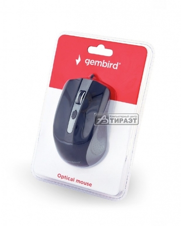 Мышь Gembird MUS-4B-01-GB  USB, 3кн. grey/black купить по самой низкой цене