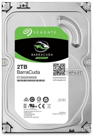 HDD SATA3 2TB SEAGATE Barracuda ST2000DM008 (256Mb,7200rpm) купить по самой низкой цене
