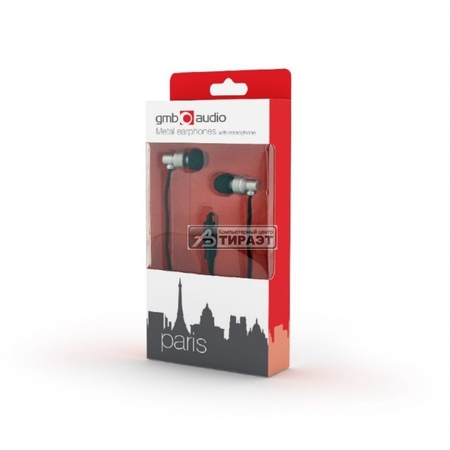 Наушники с микрофоном Gembird (MHS-EP-CDG-S 'PARIS') вкладыши, проводные, 20-20000Гц, silver купить по самой низкой цене
