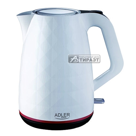 Электрочайник Adler AD 1277 (1.7л, 2.2кВт,, пластик) WHITE купить по самой низкой цене
