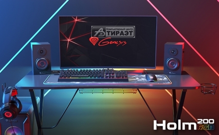 Стол компьютерный Genesis (Holm 200 RGB NDS-1606) 3p HUB USB3.0, подсветка RGB купить по самой низкой цене