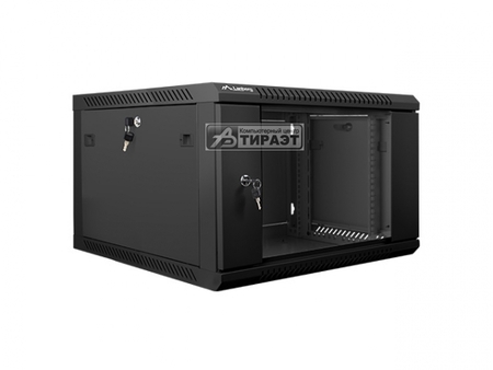 Шкаф настен.коммутацион. LANBERG WF01-6606-10B  19', 6U 60x60см, black, стекл.дверка, замок купить по самой низкой цене