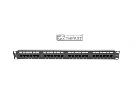 Patch Panel 19', 1U, 24port, CAT.5e,UTP LANBERG (PPU5-1024-B) black купить по самой низкой цене
